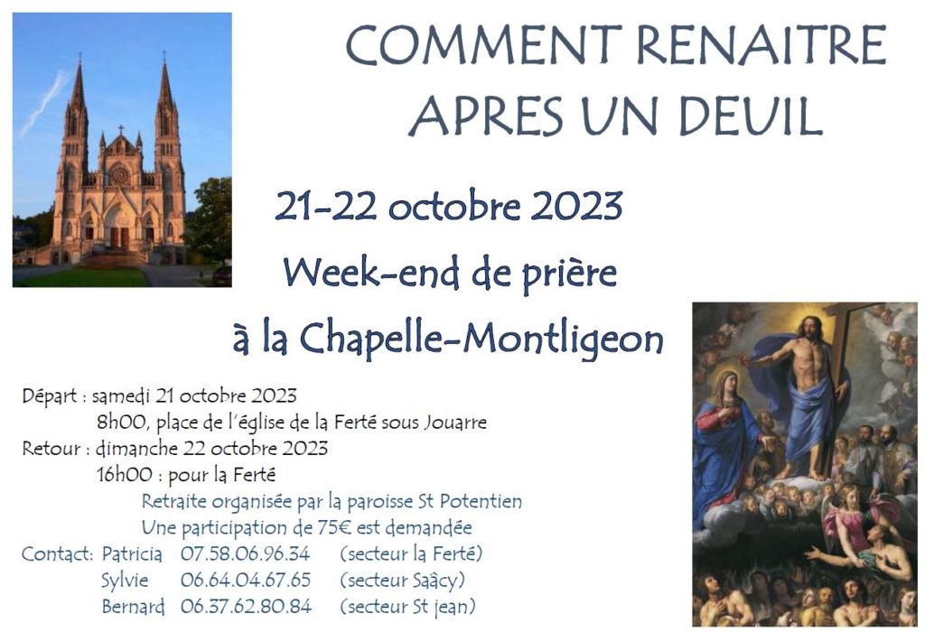 21-22 oct 2023 – week-end de prière à la Chapelle-Montligeon