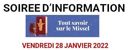 28 janvier 2022 – 20h00 – Eglise de  Jouarre – Information sur la nouvelle traduction du Missel Romain
